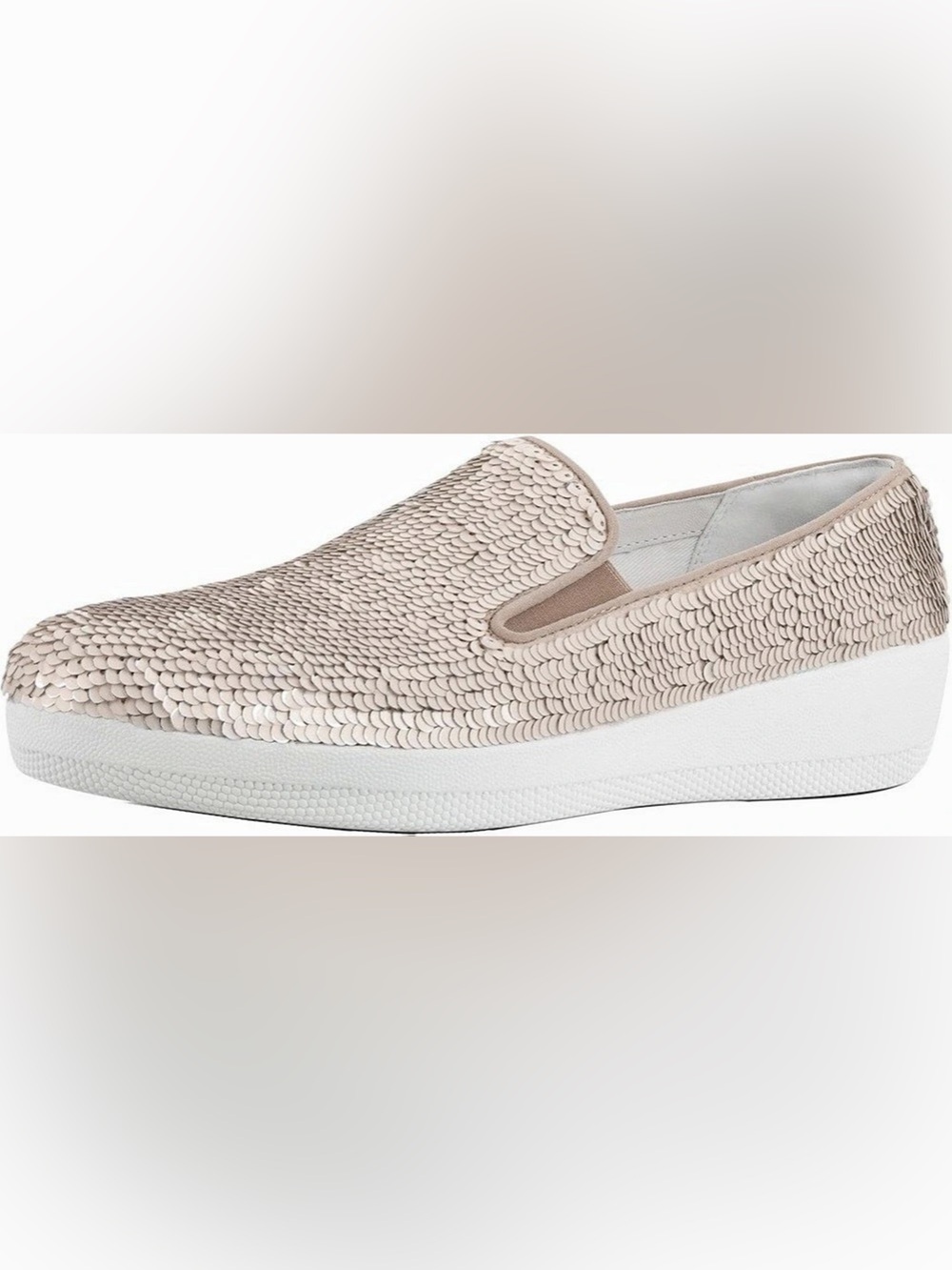 FitFlop Women’s Superkate Sequin Platform Sneakers in Pink & White US 10
